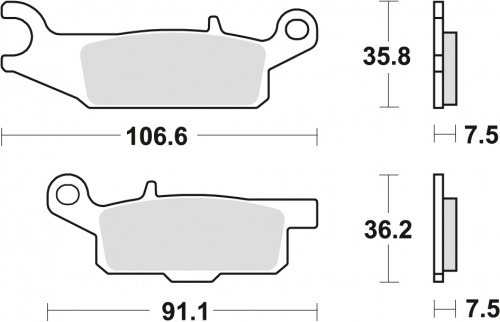 TRW LUCAS KLOCKI HAMULCOWE KH444 SINTER OFFROAD YAMAHA RAPTOR YFM 250 08-20, GRIZZLY YFM 550 09-20, GRIZZLY YFM 700 07-20, PRAWY PRZÓD